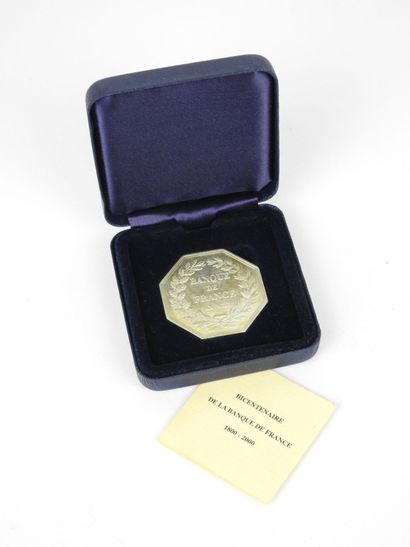 JETON octogonal en argent 950/1000° Bicentenaire...