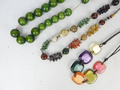 COSTUME JEWELRY. Lot including pearl necklaces...