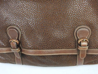 LA BAGAGERIE - Paris. Brown leather shoulder...