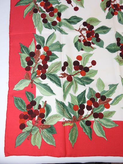 HERMES - Paris. Silk square decorated with...