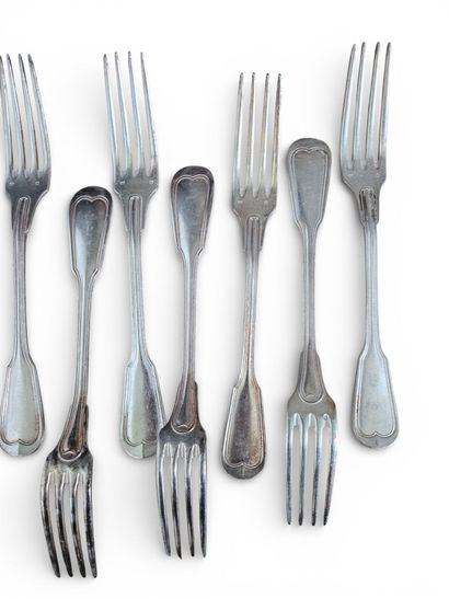 24-piece silver-plated MENAGERE set including...