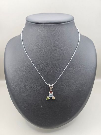 Collier pendentif en argent 925 millièmes...