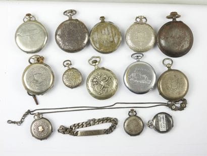 LOT of pocket, collar and chronometer watches,...