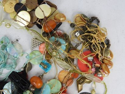 COSTUME JEWELRY. Lot including necklaces...