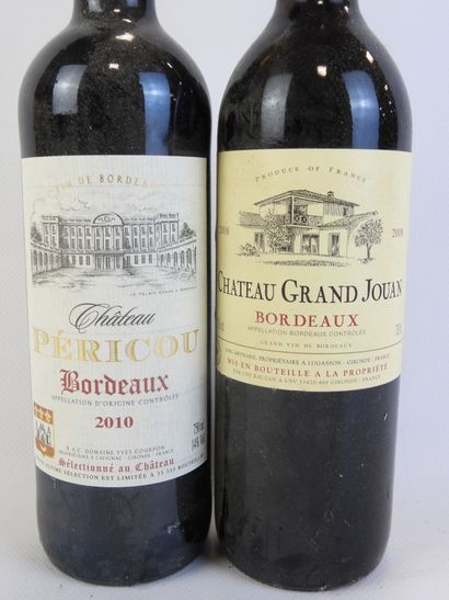 2 bouteilles: 
1 bt CHATEAU PERICOU, Bordeaux,...