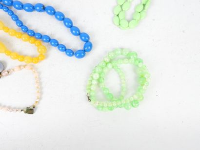 BIJOUX FANTAISIE. Lot comprenant colliers...