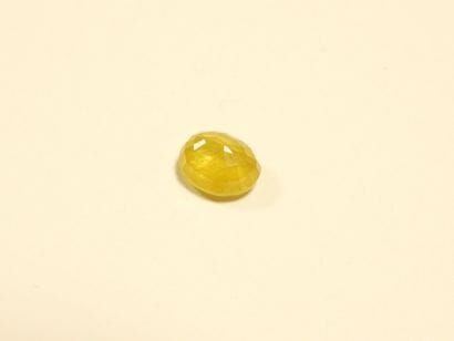 SAPHIR on leaf. 5.39 ct (treated).