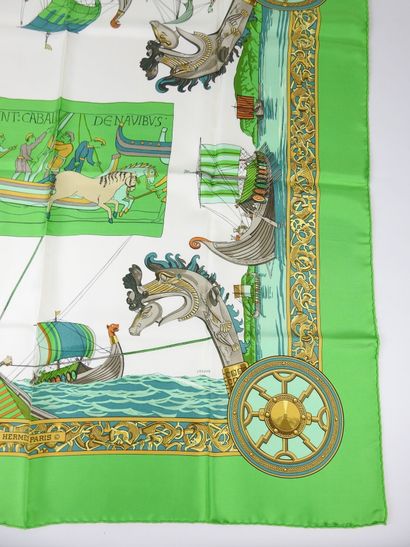 HERMES - Paris. Silk square model Les Normands,...