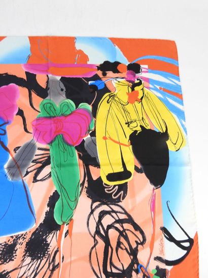 CHRISTIAN LACROIX - Paris. Foulard en soie....