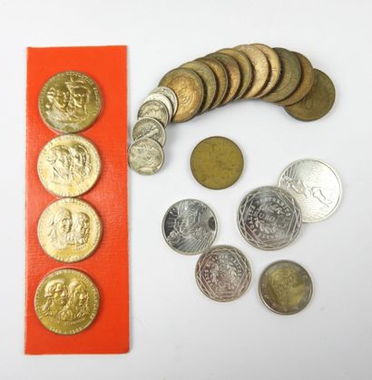 FRANCE. Euro. 2 x 15 euros, 2 x 5 euros,...