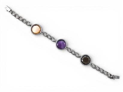 Bracelet en or gris 750 millièmes à maille...