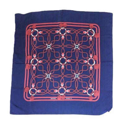 HERMES - Paris. Carré de Soie à motifs de...