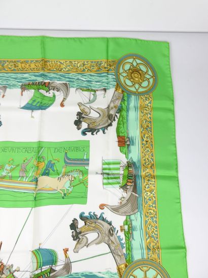 HERMES - Paris. Silk square model Les Normands,...