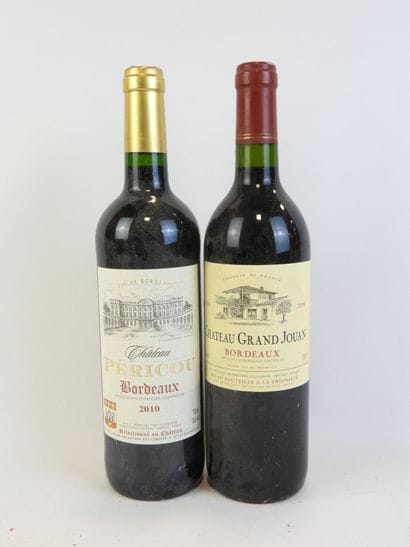 2 bouteilles: 
1 bt CHATEAU PERICOU, Bordeaux,...