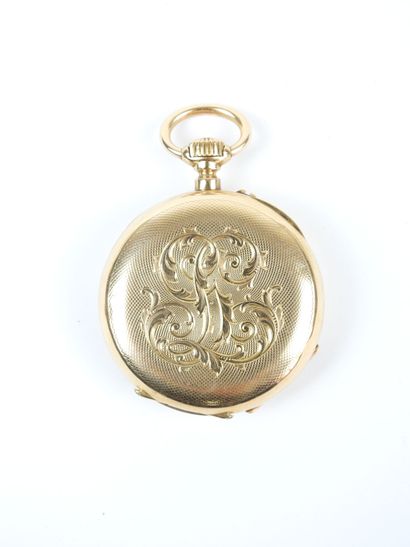 MONTRE de gousset à double cuvette en or...