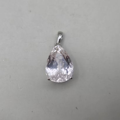 Pendentif en or gris 750 millièmes centrée...
