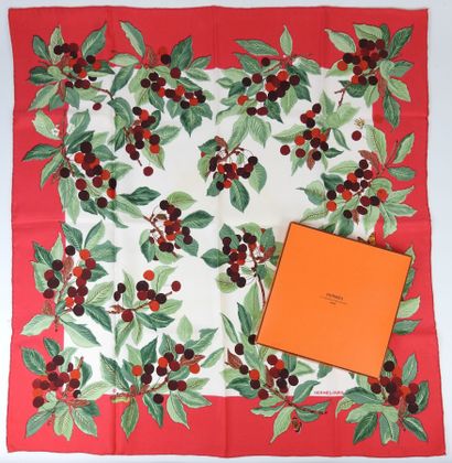 HERMES - Paris. Silk square decorated with...