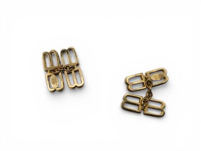 BALENCIAGA PARIS.
Paire de boutons de manchette,...