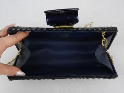 VINTAGE. Evening bag in braided fiber. 12...