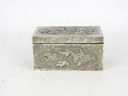 Silver COFFRET with chased and repoussé decoration...