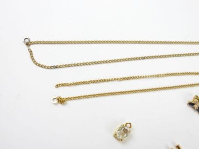COSTUME JEWELRY. Lot including pendants,...