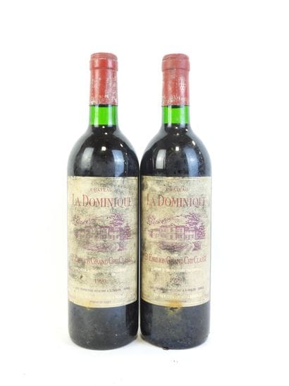 2 bouteilles CHATEAU LA DOMINIQUE, Saint-Emilion,...