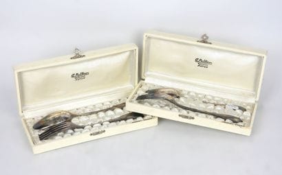 PAIR OF BAPTISM COUVERTS in silver 925/1000°...