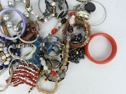 COSTUME JEWELRY. Lot including bracelets,...