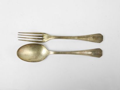 CHRISTOFLE. Silver-plated napkin ring and...