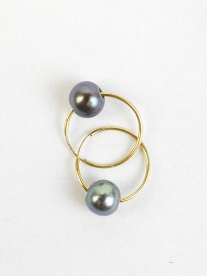 Set of earrings and pendant in 750/1000°...