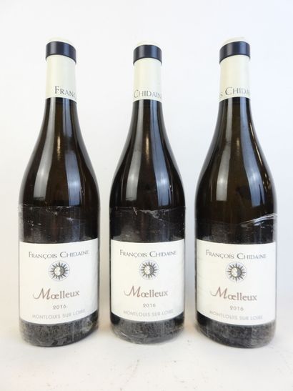 3 bouteilles MONTLOUIS SUR LOIRE 2016, moelleux,...