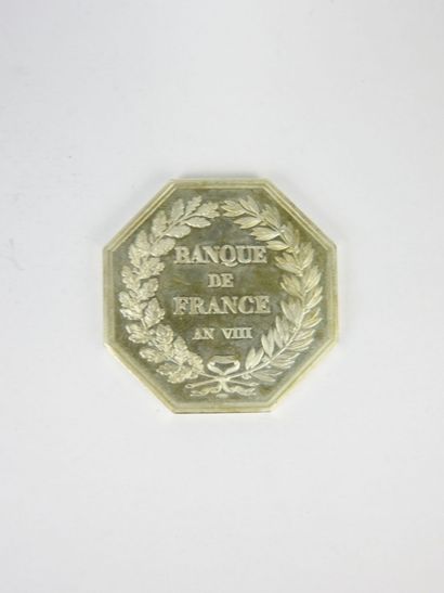 JETON octogonal en argent 950/1000° Bicentenaire...