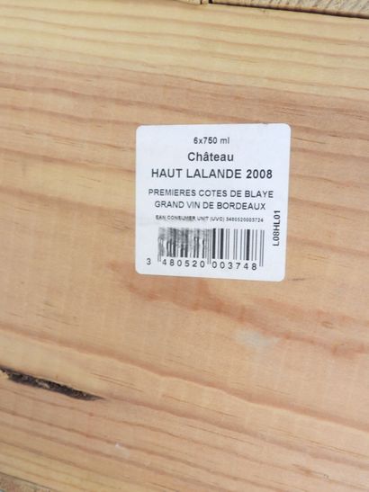 6 bouteilles CHATEAU HAUT LALANDE, Premières...