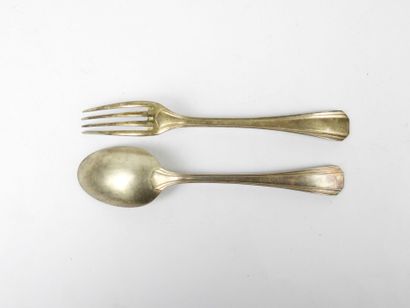 CHRISTOFLE. Silver-plated napkin ring and...