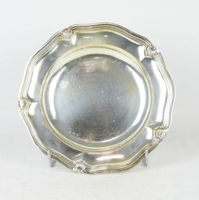 925/1000° silver SQUARE FLAT with shell decoration....
