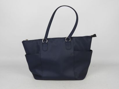 LACOSTE - Paris. Blue canvas handbag. 25...