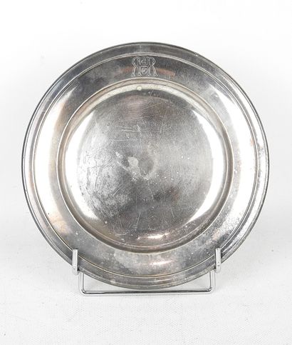 Three silver-plated serving platters, filet...