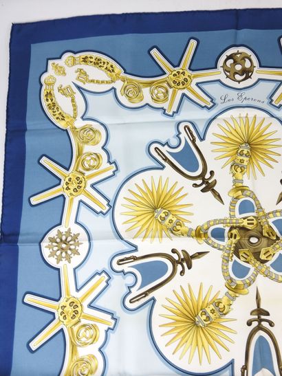 HERMES - Paris. Silk square, Les éperons...