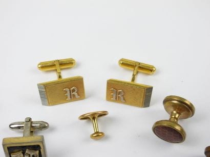 FOUR pairs of metal HANDLEBUTTONS. Three...