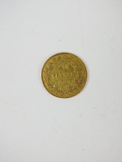 BELGIQUE. Léopold Ier. 20 frcs or 1865. 6.42...