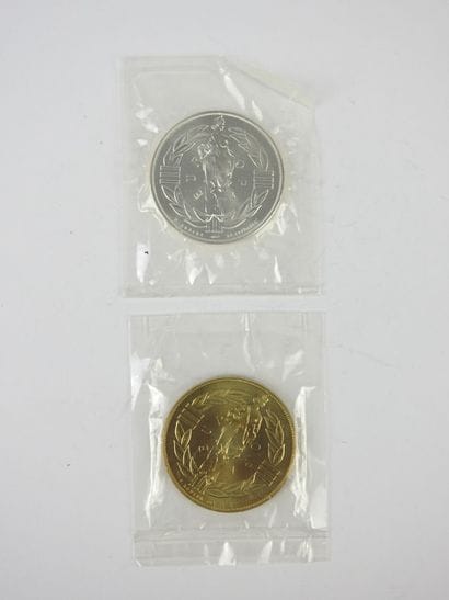 ECU in silver 1979 925/1000, diam: 41 mm,...