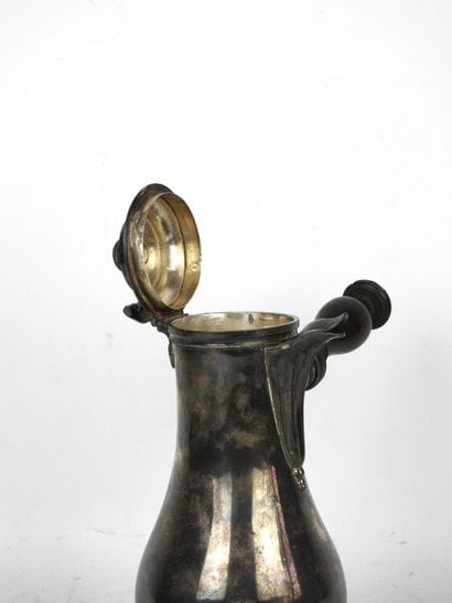 Tripod silver VERSEUSE with blackened wooden...