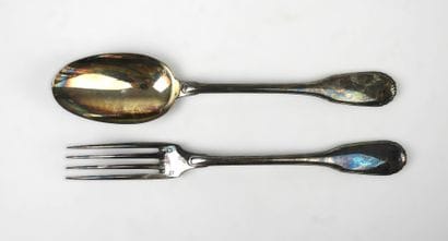 PAIR OF BAPTISM COUVERTS in silver 925/1000°...