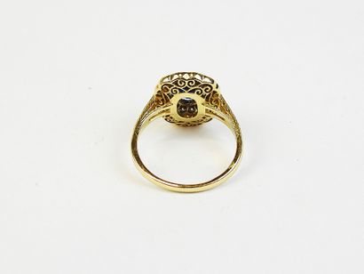 BAGUE or jaune et or blanc 750/1000° avec...