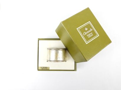 CHRISTOFLE. Silver-plated napkin ring and...
