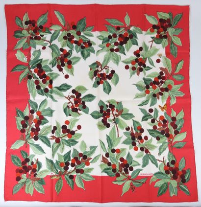 HERMES - Paris. Silk square decorated with...