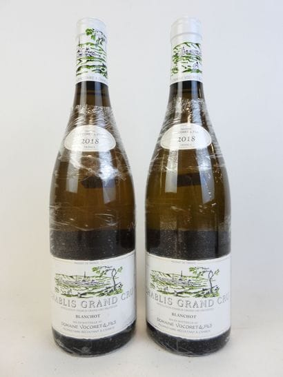 2 bouteilles CHABLIS Grand Cru, BLANCHOT...
