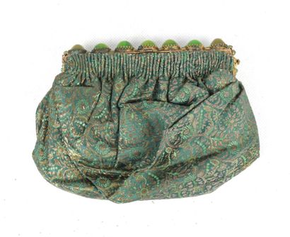 POCHETTE DU SOIR en tissu jacquard et cabochons...