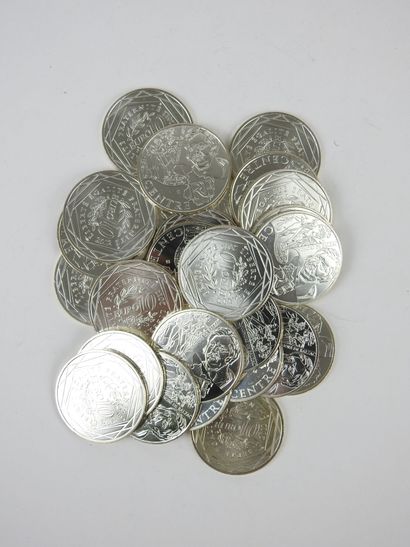 FRANCE. 25 coins of 10 euros year 2012, 