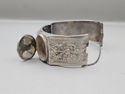 BRACELET MANCHETTE reliquary in silver 800...